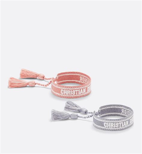 J'Adior Bracelet Set Ethereal Gray and Pink Cotton 